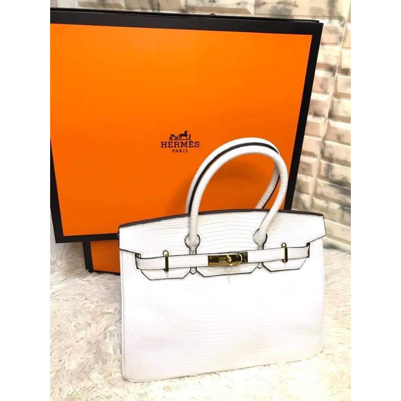 H RM S WHITE BIRKIN BAG Lizard Croc Shopee Philippines