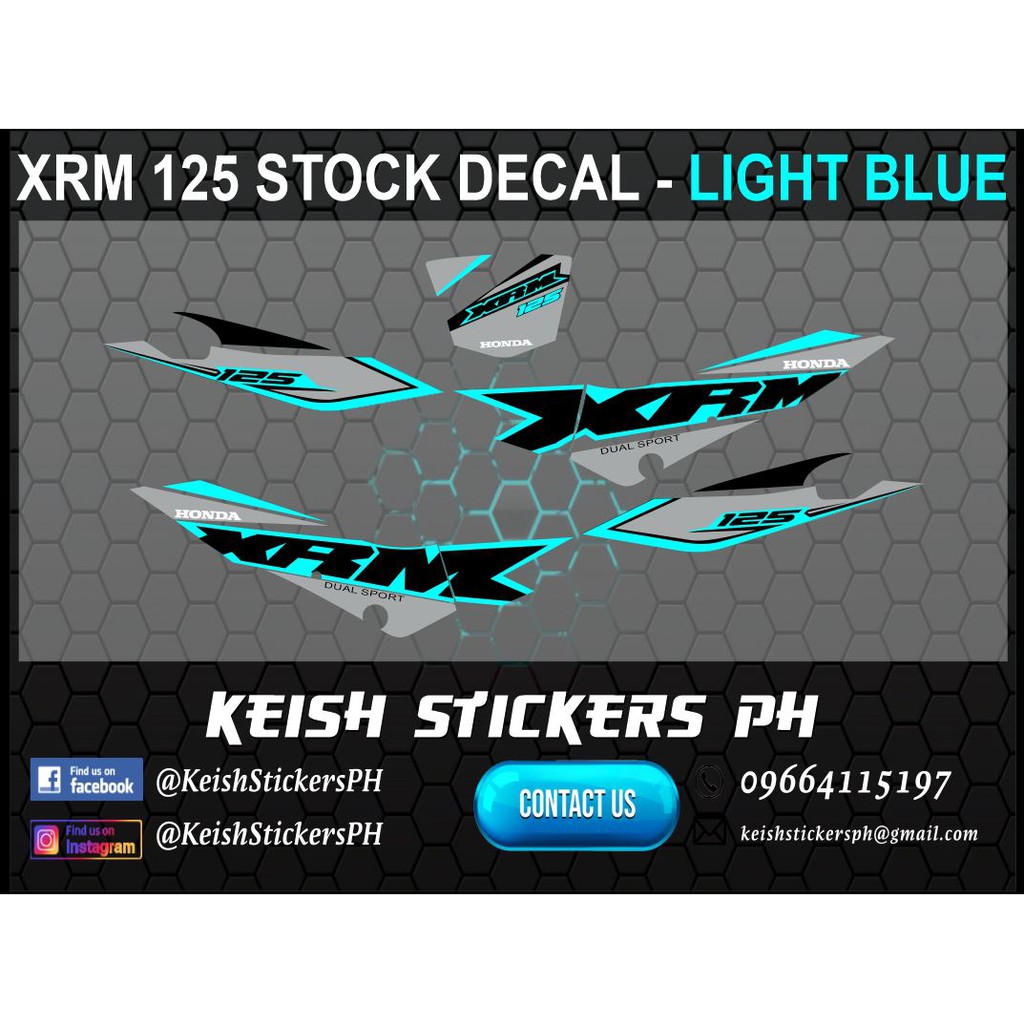 Honda xrm 125 on sale fi decals