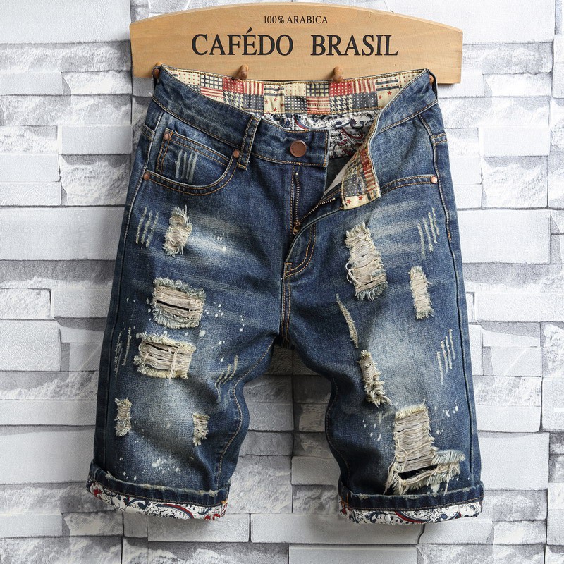 Jean shorts 2018 men sale