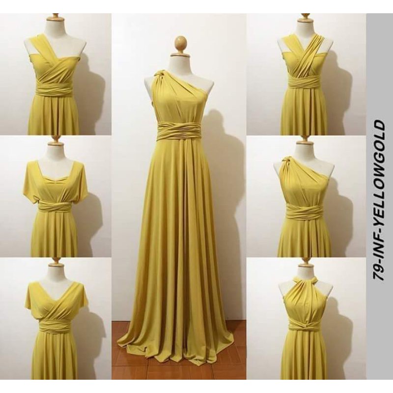 Mustard yellow hot sale infinity dress