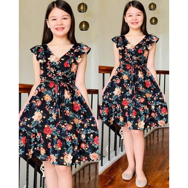 Floral dress for teenage hot sale girl