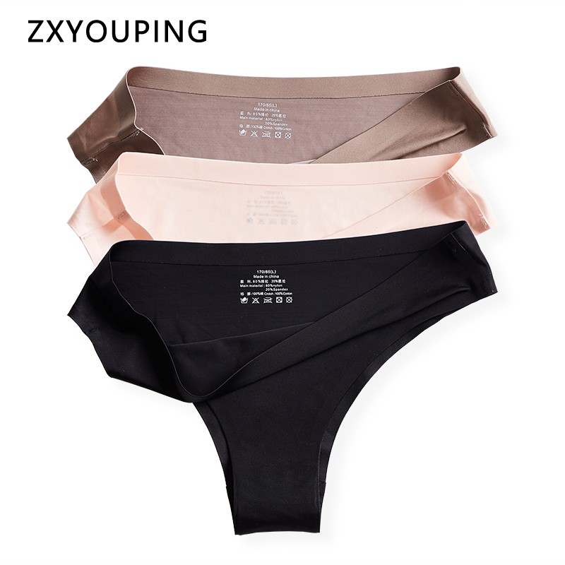 Sports Ice Silk Thong Women Seamless Underwear Yoga Sexy G-string