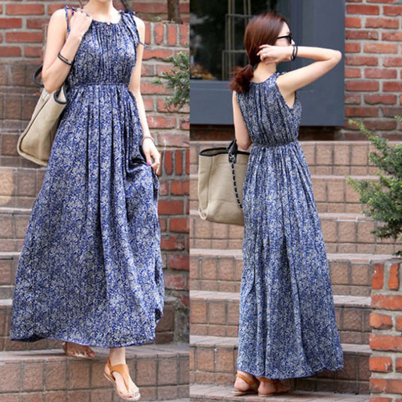 Floral maxi shop dress shopee