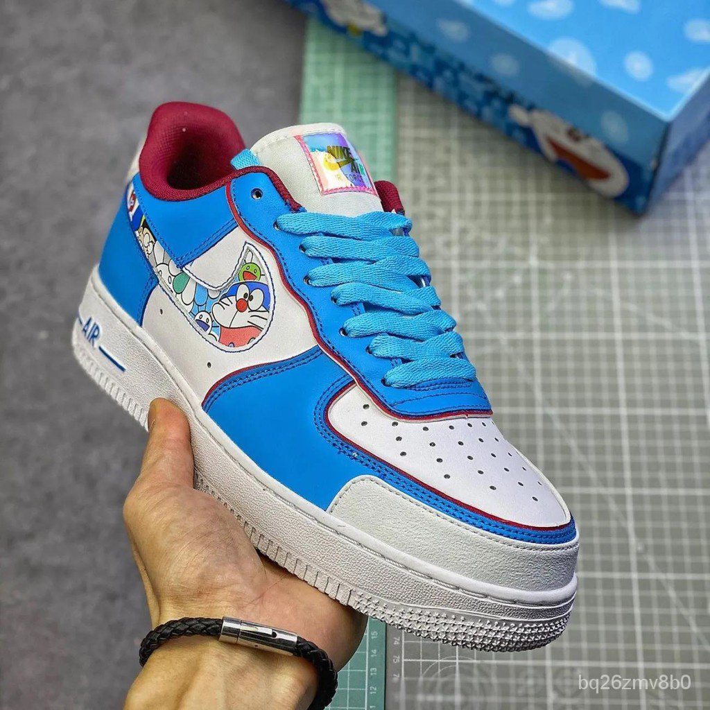 【ins】【Lowest price】NIKE Air Force One High-quality Doraemon Catwoman Shoes  Joint Doraemon Casual Cou