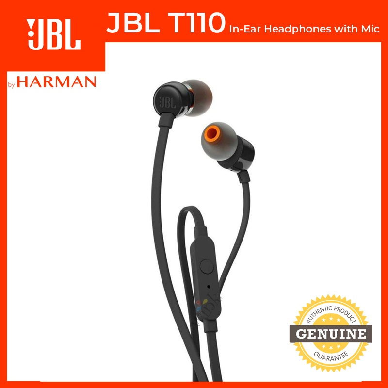 JBL T110 in Ear Headphones Black