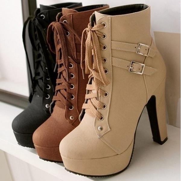 Thick high heel on sale boots