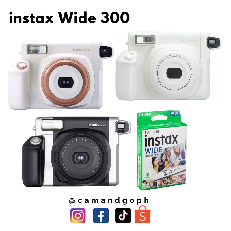 Fujifilm Instax Wide 300 Instant Camera- White