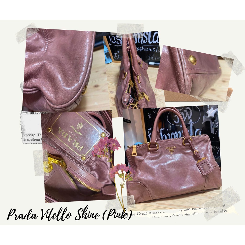Prada Vitello Shine (Pink) | Shopee Philippines