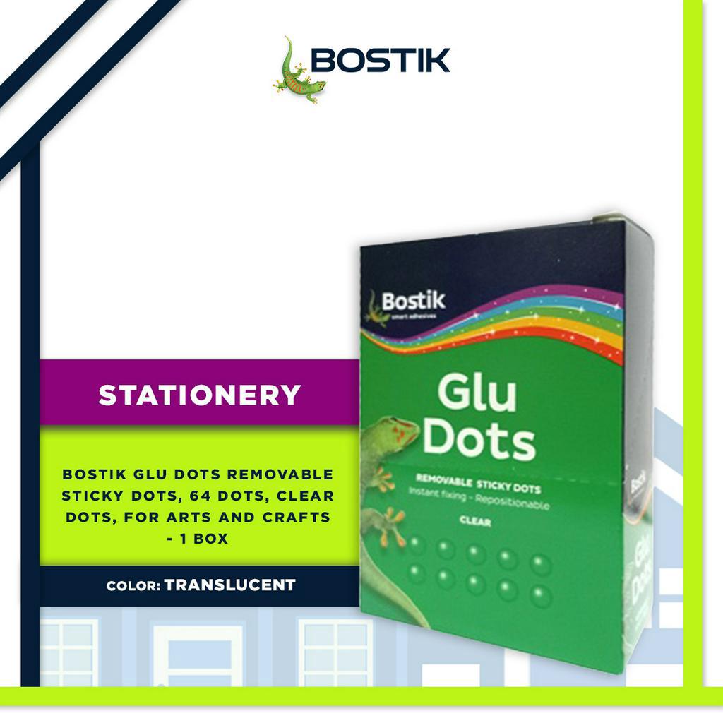 Blu Tak Glu Dots Removable Clear Double Sided Sticky 64 Dots