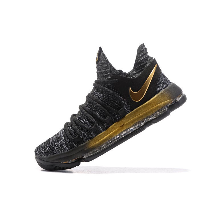 Nike kd 10 black and sale gold