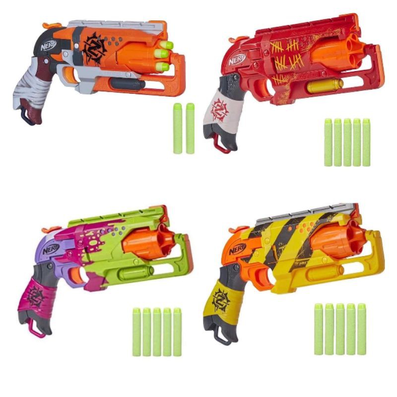 Nerf Zombie Strike Hammershot Blaster with 5 Nerf Zombie Strike Darts 