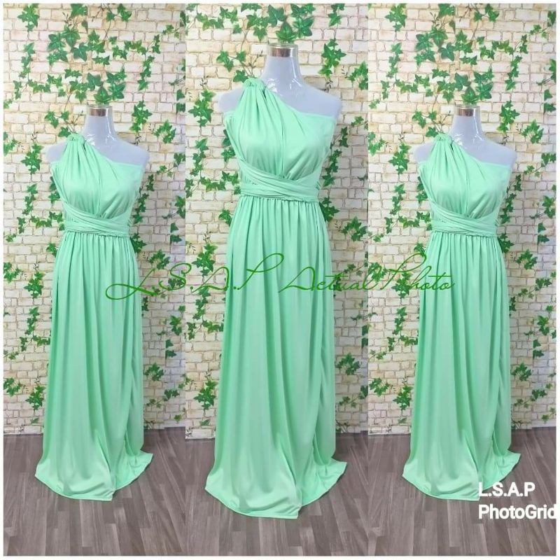 MINT GREEN Infinity Dress Floorlength with attached tube | Shopee  Philippines