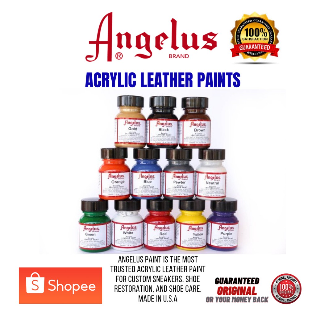 Angelus Acrylic Leather Paint Black 1oz