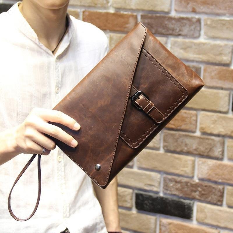 genuine Leather Handbag for Men Classic clutch envelope bag Shopee Philippines