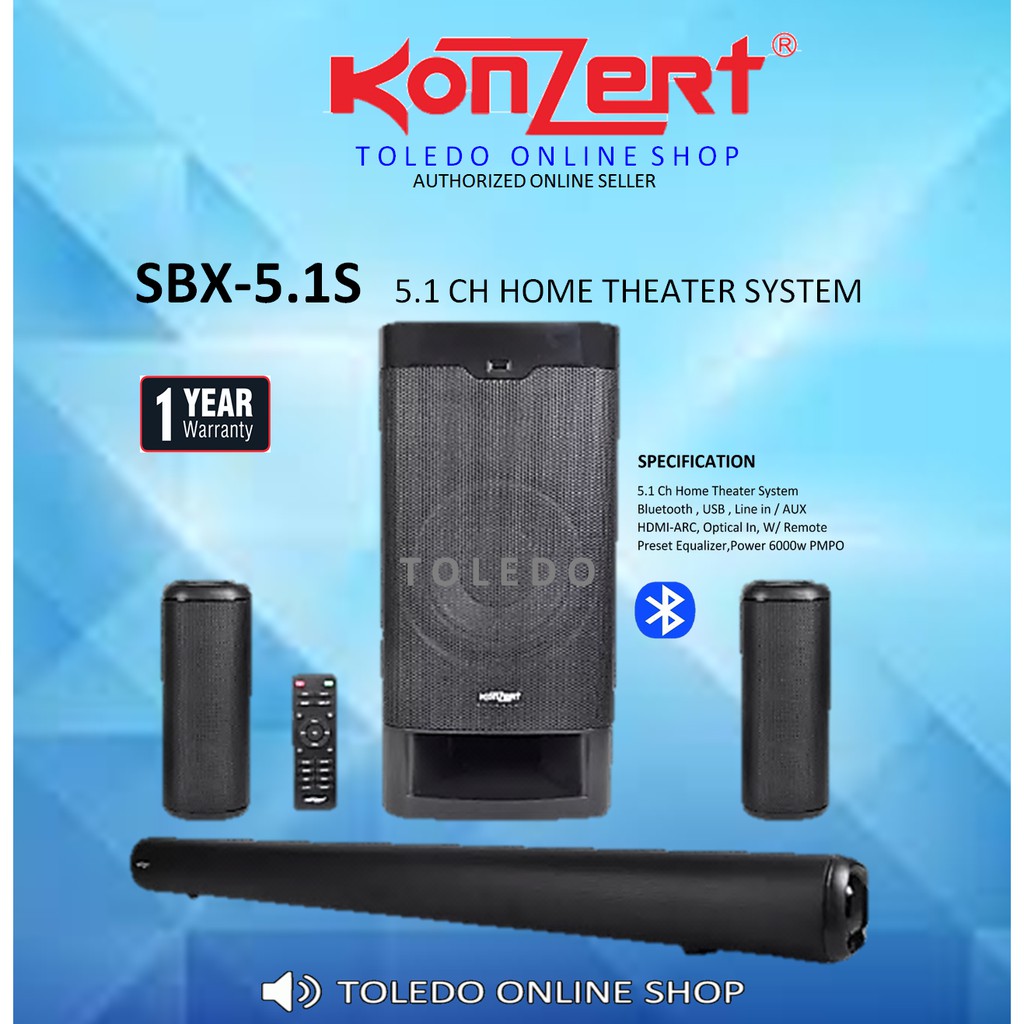 SBX 5.1s Konzert Home Theater system Shopee Philippines
