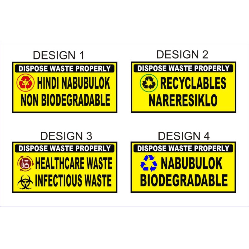 Waste segregation labels waste segregation classroom rules 44 off