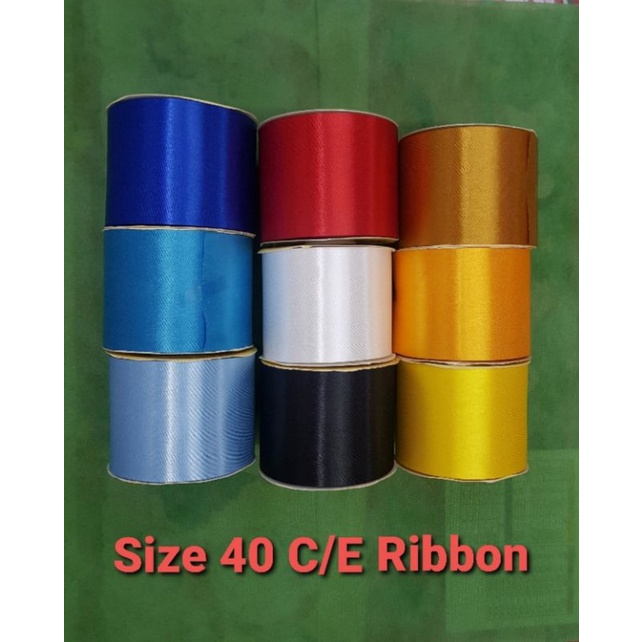 Size 40 (3 70mm) & Size 16 (2 50mm) Satin Ribbon C/E cut edged / Sash  Ribbon / Ribbon Cutting