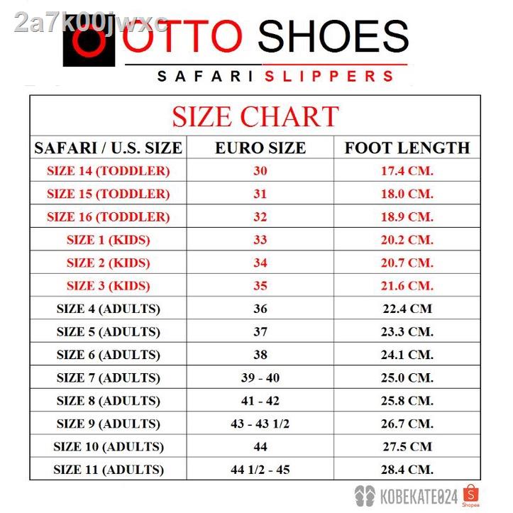 Size for online slippers