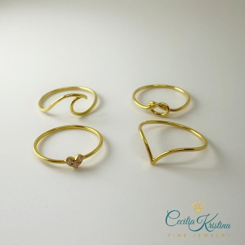 Minimalist hot sale rings gold