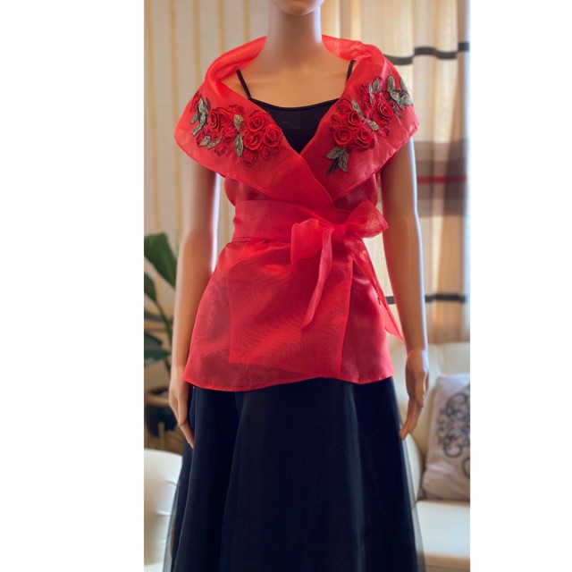 Filipiniana wrap around sales skirt