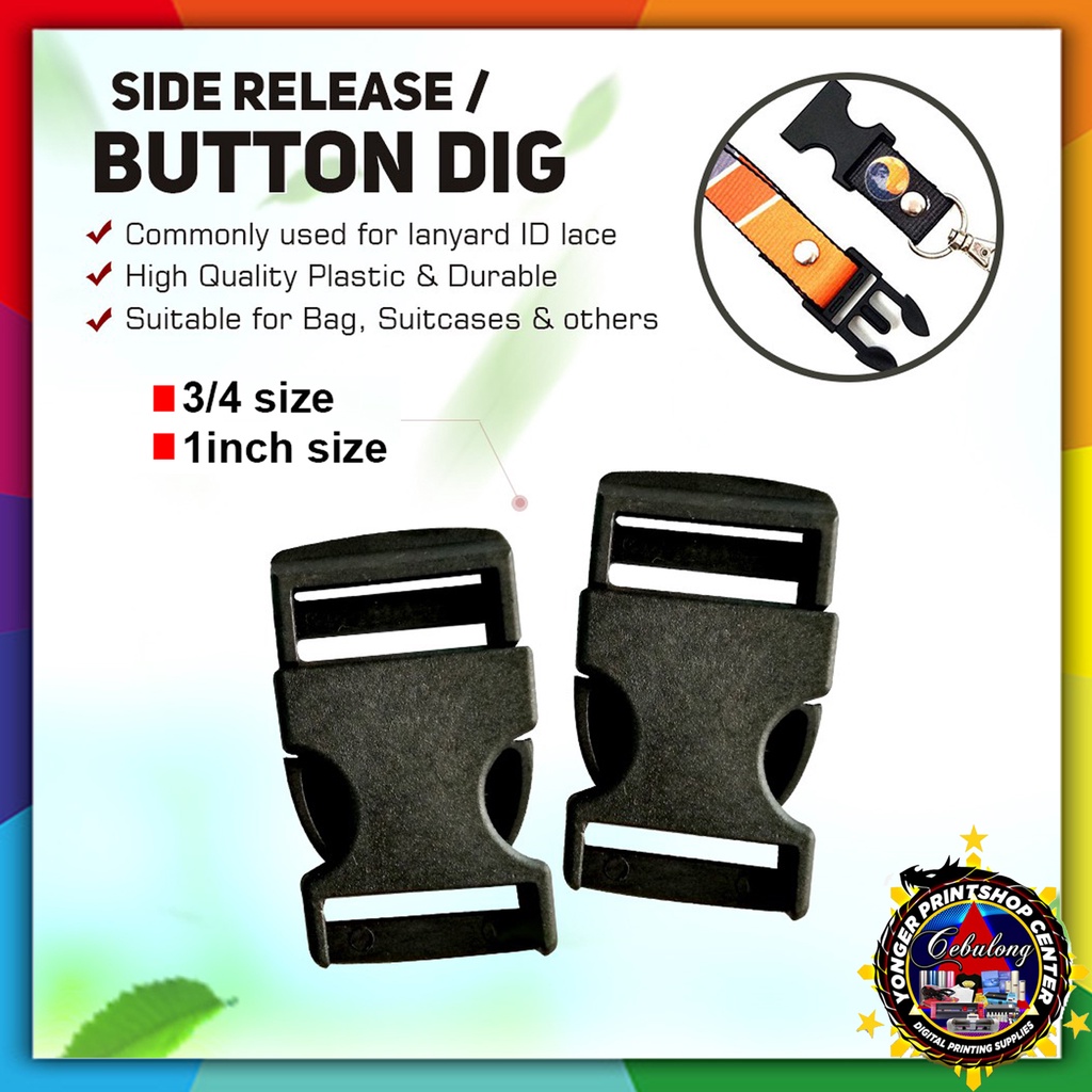 100 PCS SIDE RELEASE / PLASTIC ID BUCKLE 3/4 SIZE AND 1 INCH SIZE