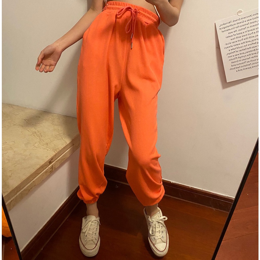 Orange discount sweatpants womens