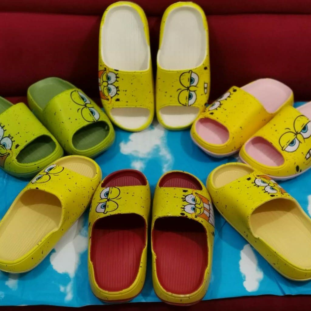 Ladies Spongebob Yeezy Slide Inspired Thick Slides for Women