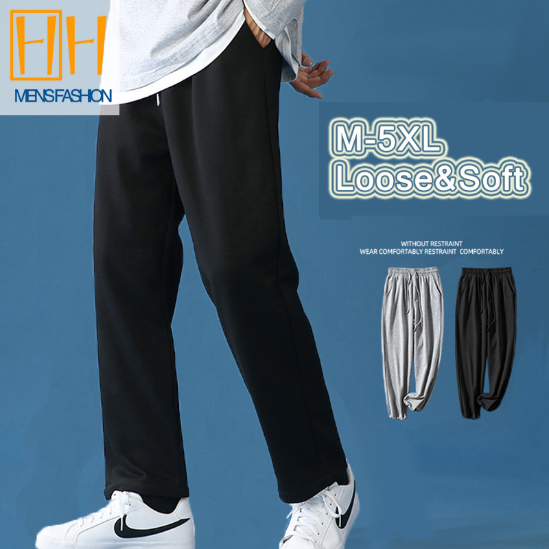 Men's Pants Grey Black Sports Men Oversized Fashion Baggy Wide Leg  Streetwear Loose Sweatpants Mens Joggers Trousers M-2XL