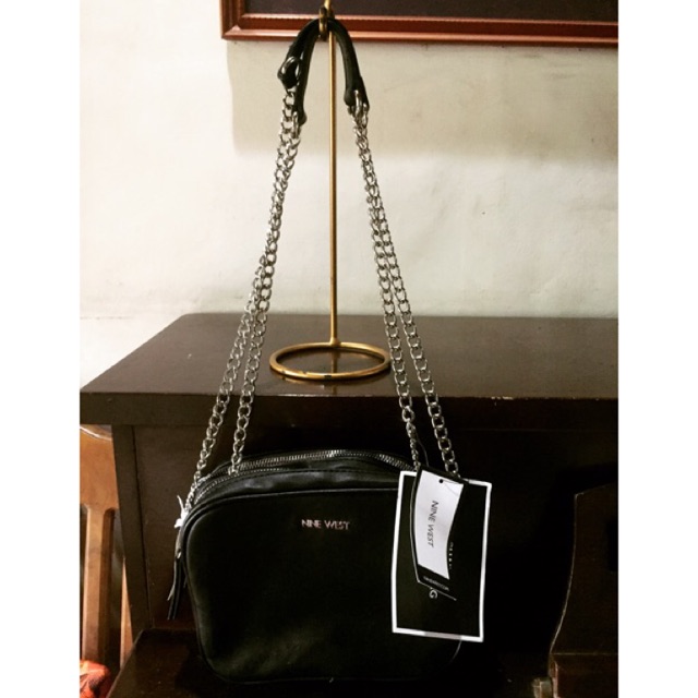 NINEWEST BLACK SLING CHAIN BAG BRANDNEW ORIGINAL Shopee