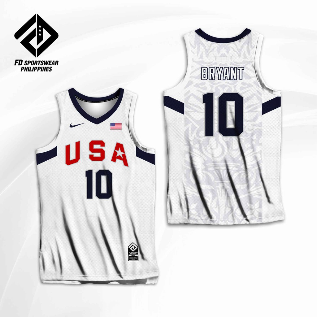 Kobe Bryant 10 White USA Basketball Jersey - Kitsociety