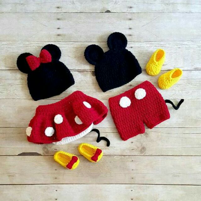 Mickey mouse crochet baby 2024 outfit