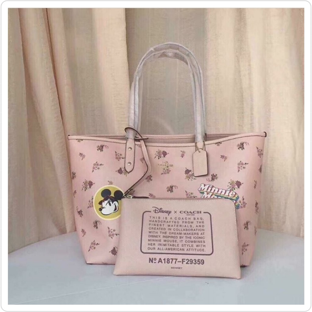 Pink coach purse online reversible