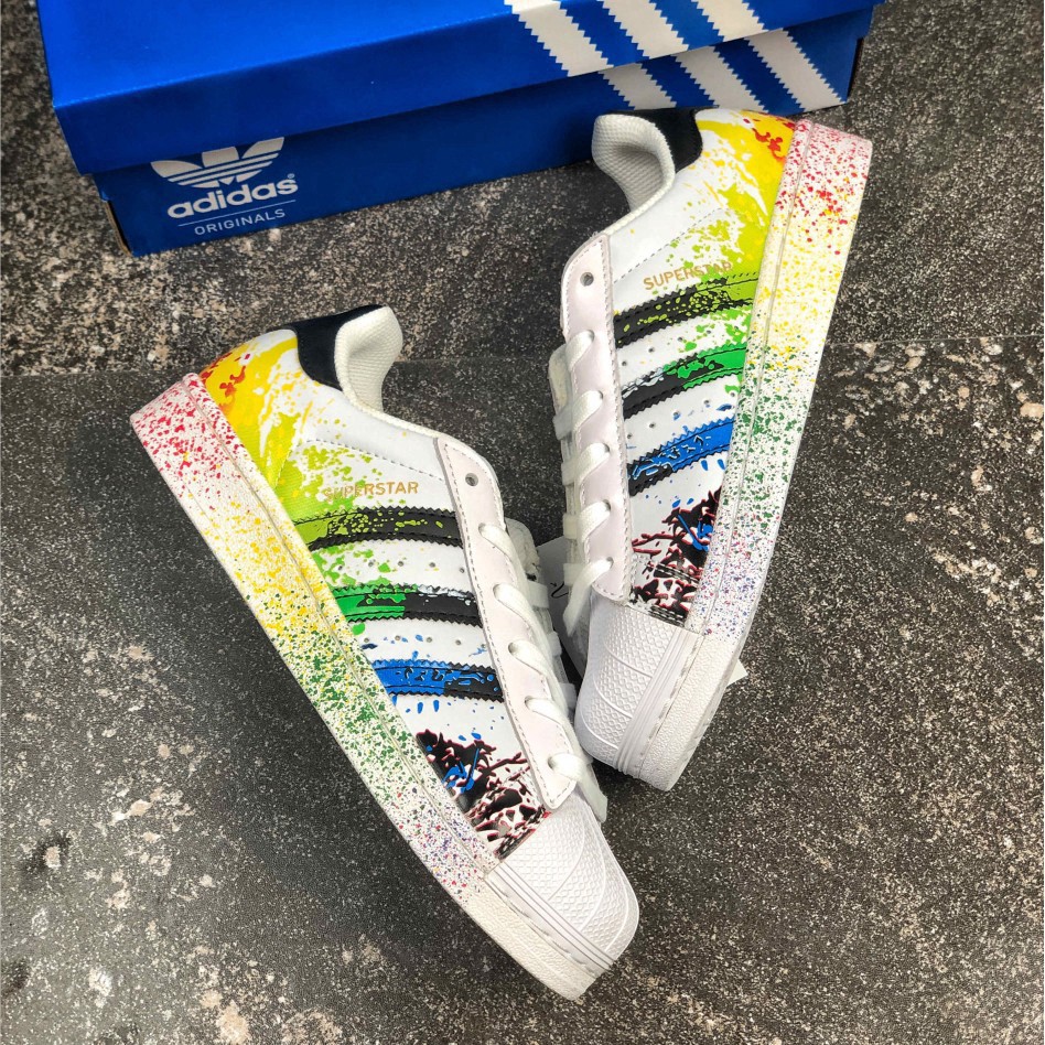 Adidas superstar rainbow shop gay pride