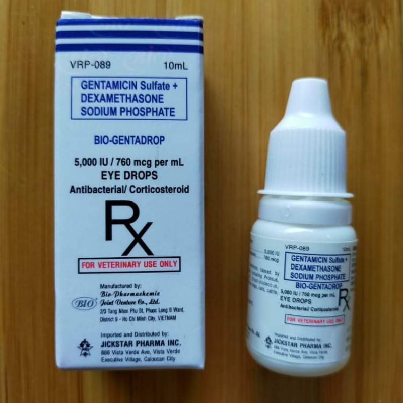 Antibacterial eye shop drops for dogs