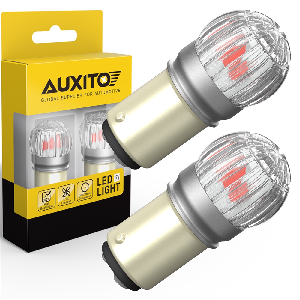 AUXITO 2Pcs 1157 Bay15d P21/5W LED Lamp White Red 4014SMD Car Daytime  Running Lights Bulb DRL Stop Brake Tail Rear Driving Lamp