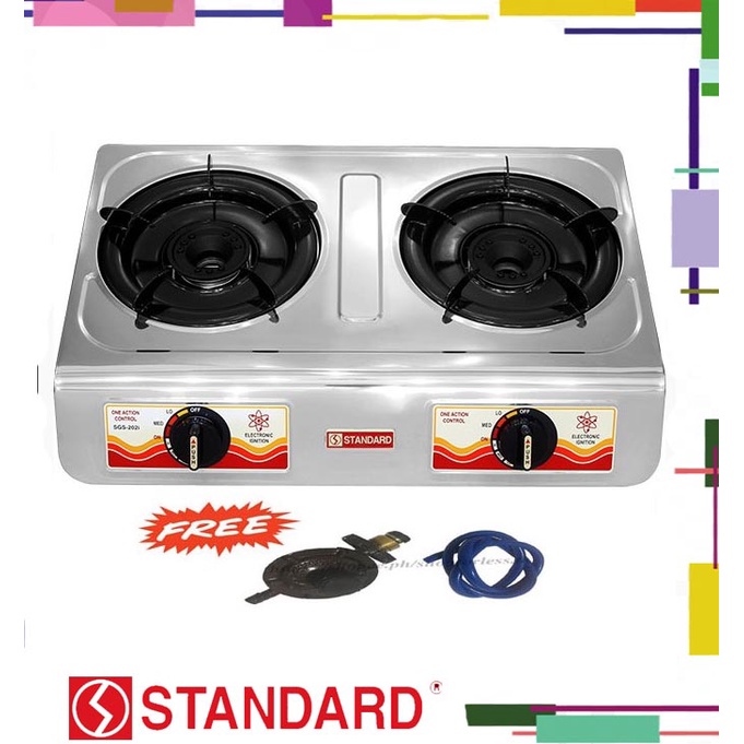 Double burner gas stove shop standard