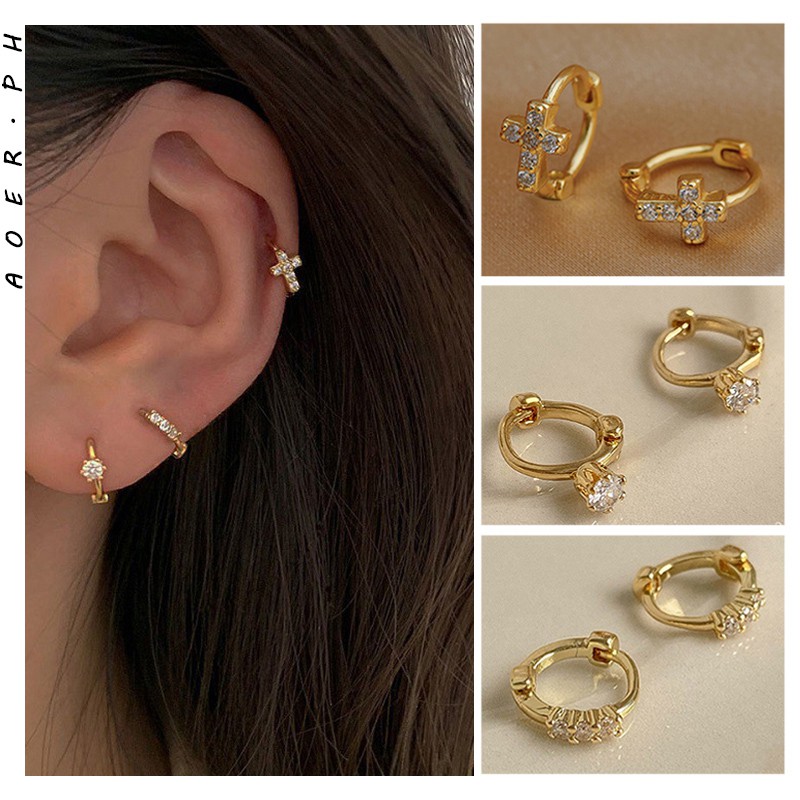 24k gold store cartilage earrings