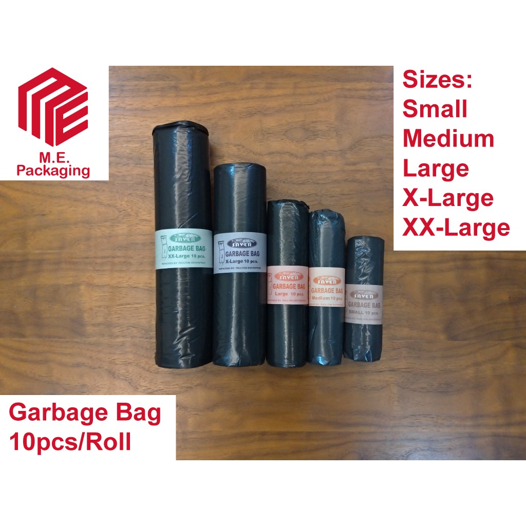 Garbage Bag Small 10pcs - Medium 10pcs - Large 10 pcs - XL 10 pcs - Black