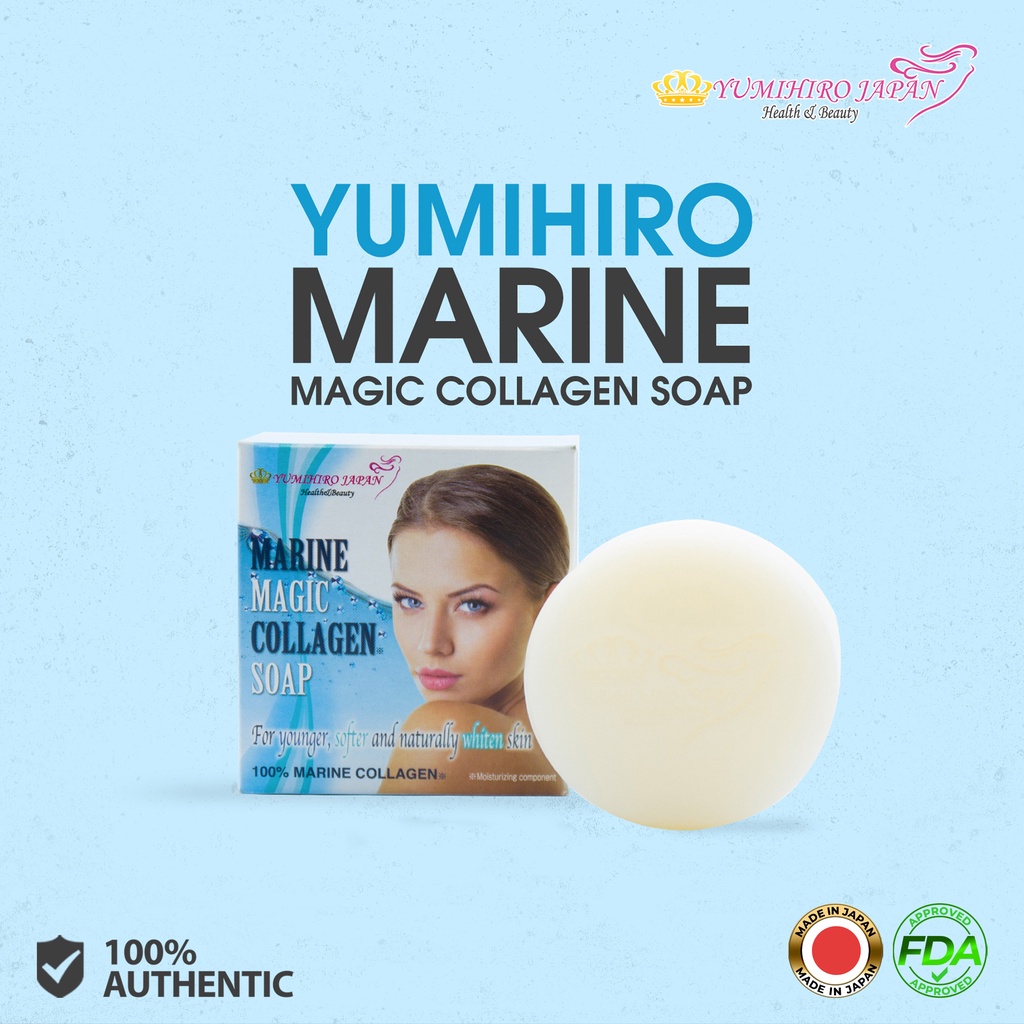 Yumihiro Japan Marine Collagen Soap 100g, Skin Whitening, Anti