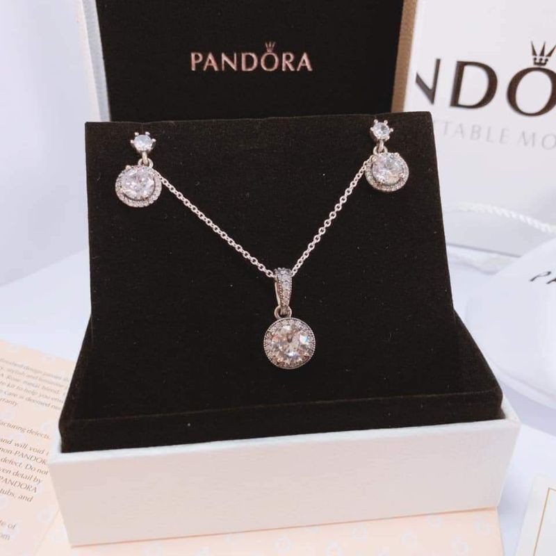 Pandora jewelry necklace and deals earring set