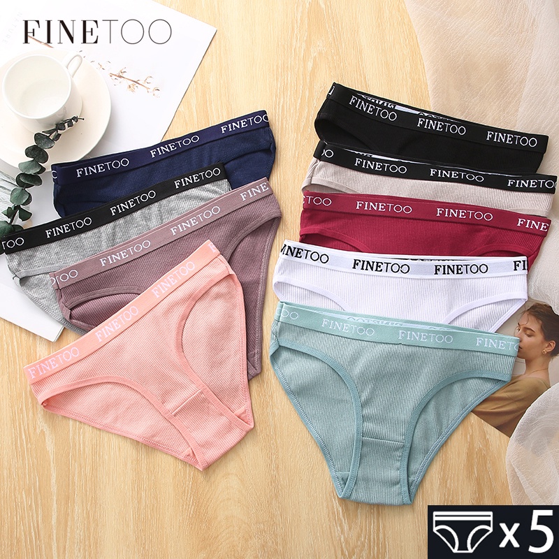 Finetoo M 2xl Cotton Panties For Women Low Waist Briefs Female