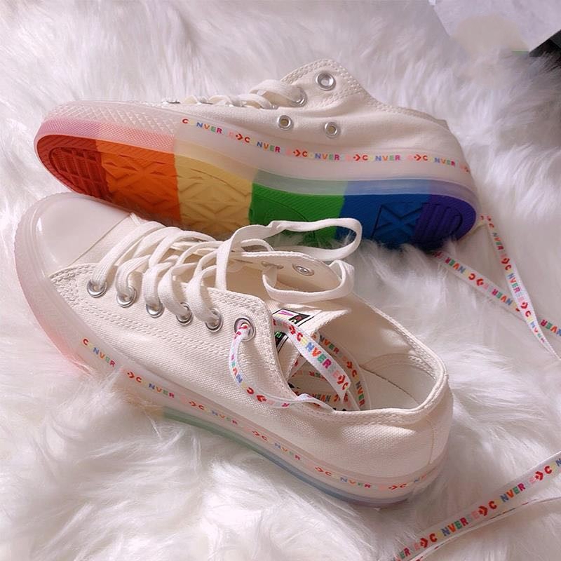 Converse rainbow best sale sole shoes