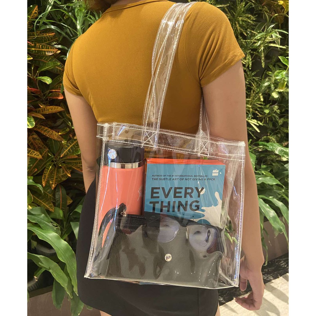 Transparent tote outlet bag