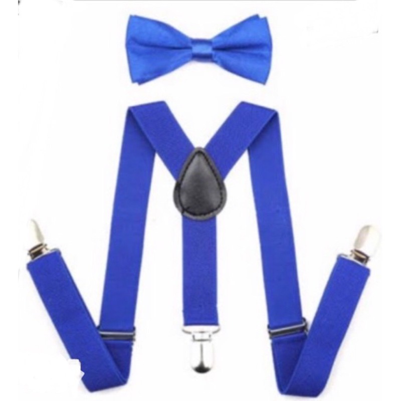 Royal blue suspender for kids and adult