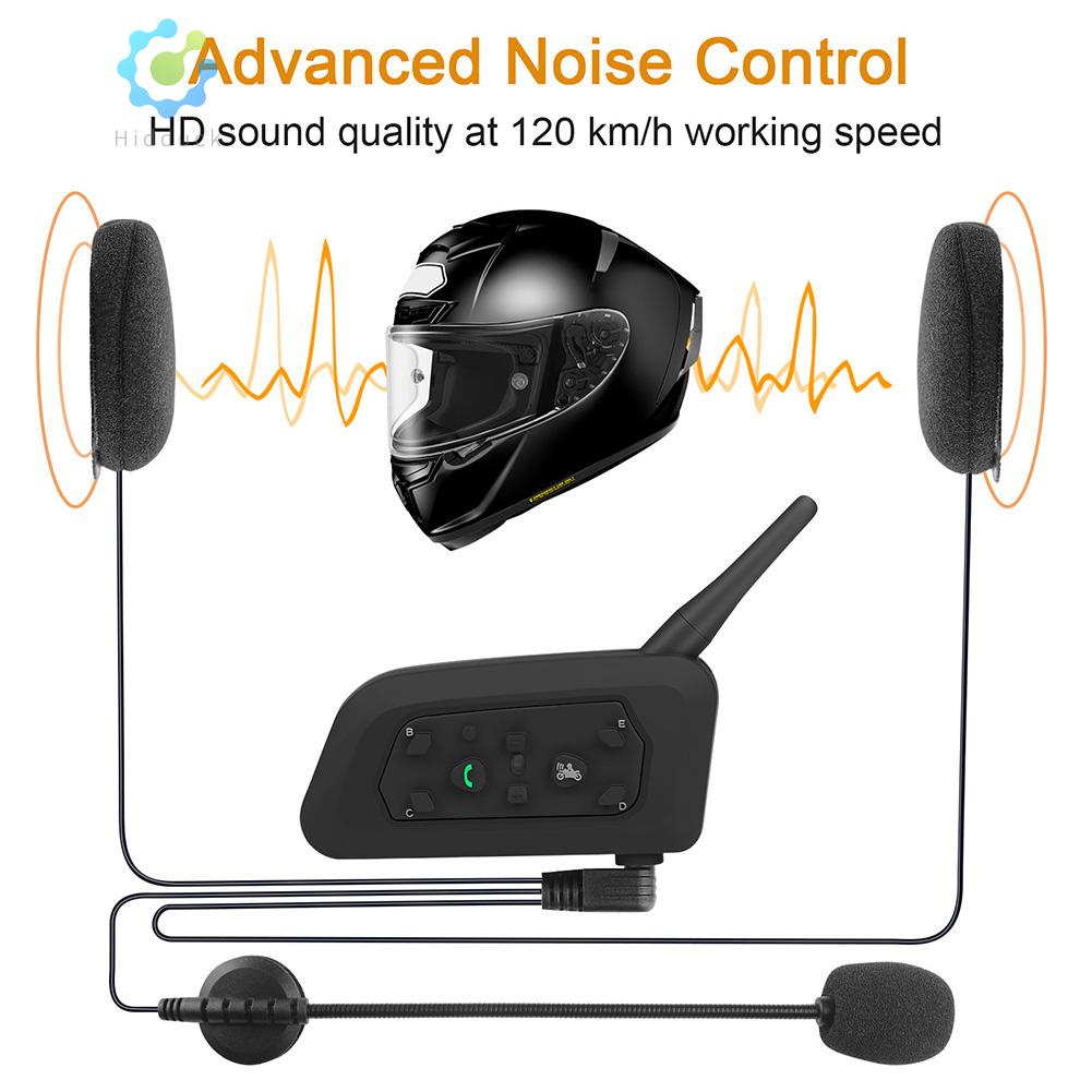 Hidduck Motorcycle Helmet Intercom Stereo Headsets Bluetooth