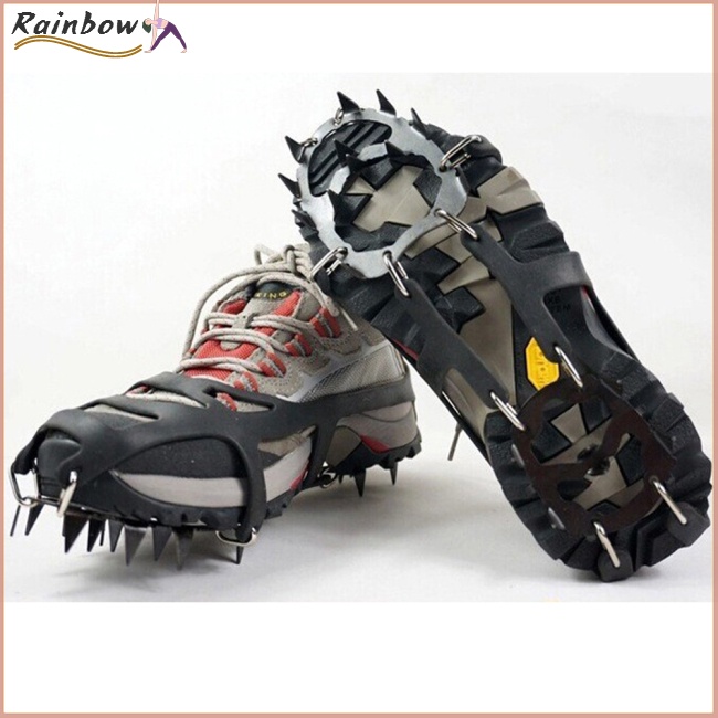 18 Spikes Traction Cleats Women Men Anti-slip Ice Snow Grips with