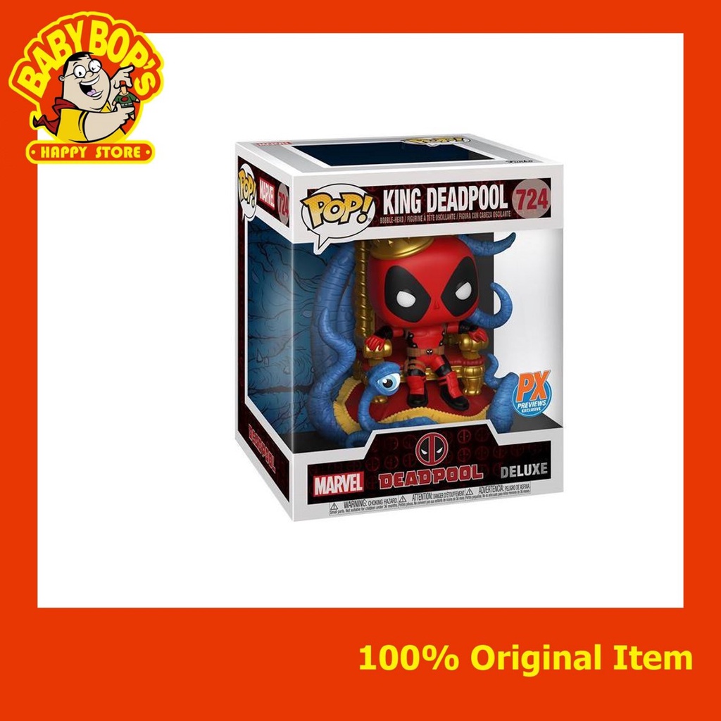 Funko Pop! Marvel: 6 King Deadpool on Throne PX Exclusive Vinyl Figure  Sold By Baby Bop's