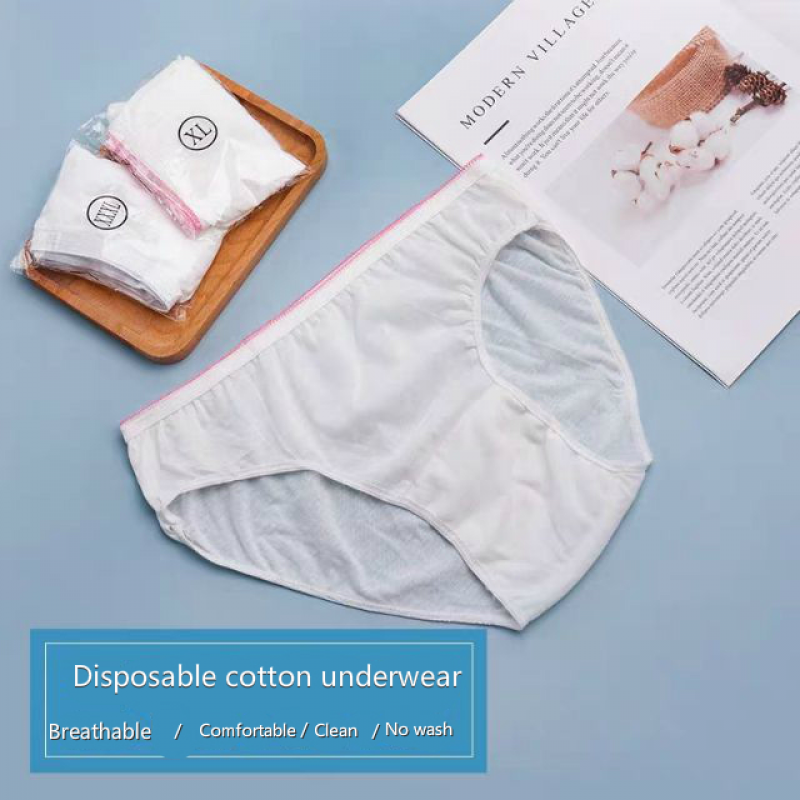 20 Pcs XXL Plus Size Women's Disposable Underwear Cotton Brief