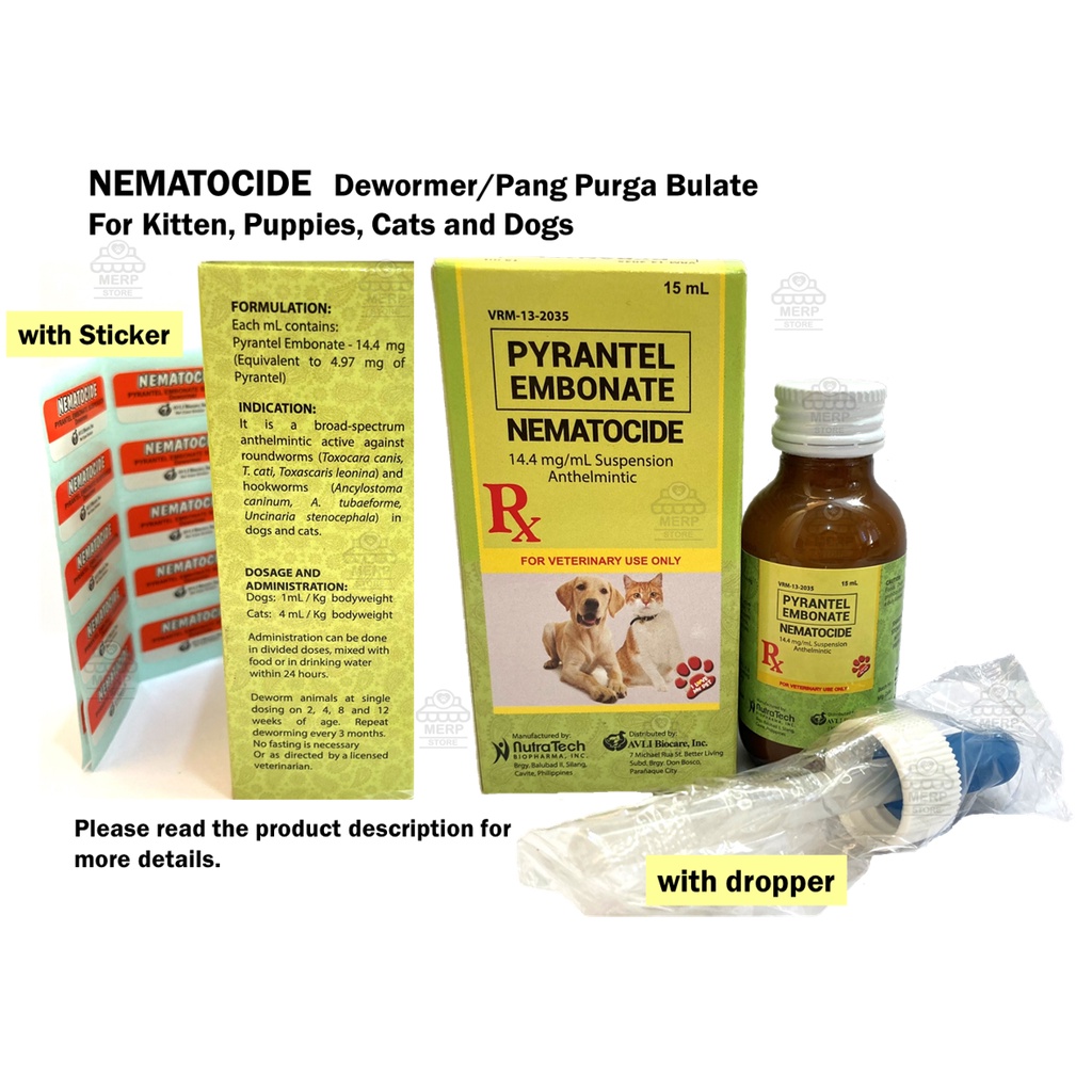 Nematocide Deworming Pang Purga bulate Kitten and Puppies Cat and