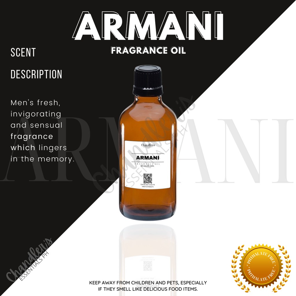 Armani Fragrance Oil for Diffuser Humidifier Soap and Candle